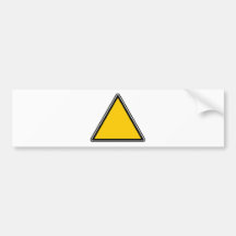 Yellow Blank Sign Bumper Sticker