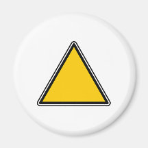 Yellow Blank Sign Refrigerator Magnet