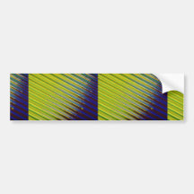 Yellow-blue diagonal stripes bumper sticker