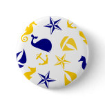Yellow Blue Nautical Scatter buttons