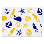 Yellow Blue Nautical Scatter cards
