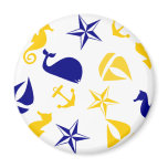 Yellow Blue Nautical Scatter magnets