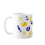 Yellow Blue Nautical Scatter mugs