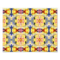 Yellow Blue Red Kaleidoscope design Photograph