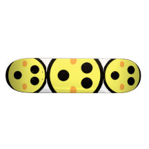 Yellow Blushing Smiley Face Skate Decks