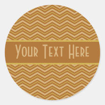 Yellow & Brown Chevron Pattern stickers