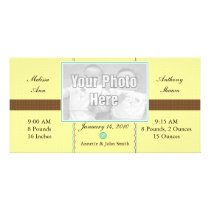 Yellow & Brown Polkadots Picture Card