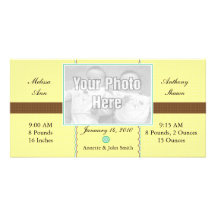Yellow & Brown Polkadots Picture Card