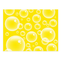 Yellow Bubbles Post Cards