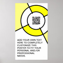 yellow bullseye QR code Poster