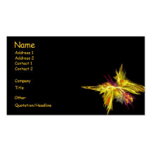 Yellow Butterfly Business Card Template