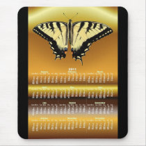 Yellow Butterfly calendar ~ mousepad