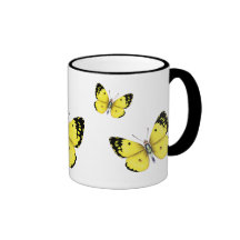 Yellow Butterfly Coffee Mug