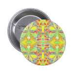 "Yellow Butterfly Mandala" Button