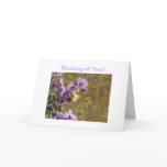 Yellow Butterfly & Pretty Lavendar Weed, Thinki... Cards