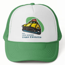 Yellow cab cartoon: Not your average taxi driver Mesh Hats
