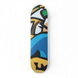 Yellow cab driver skate deck