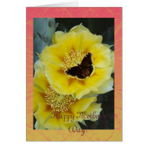 Yellow Cactus Flower Greeting Card