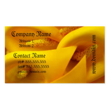 Yellow Calla Lily Business Cards