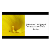 Yellow Calla Lily Flower Business Card Templates