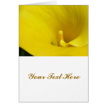 Yellow Calla Lily Flower Greeting Card