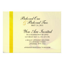 Yellow Calla Lily Flower Invites