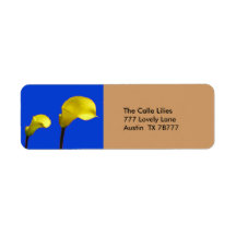 Yellow Calla Lily Return Address Label