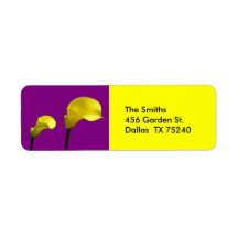 Yellow Calla Lily Return Address Label