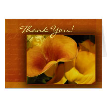 Yellow calla lily Thank you Card!