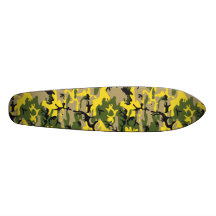Yellow Camouflage 7 1/8" Skateboard