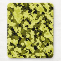 Yellow Camouflage Mouse Pad