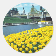 yellow Canadian Tulip Festival, Rideau Canal, Otta Stickers