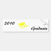 Yellow Cap & Diploma Bumper Stickers
