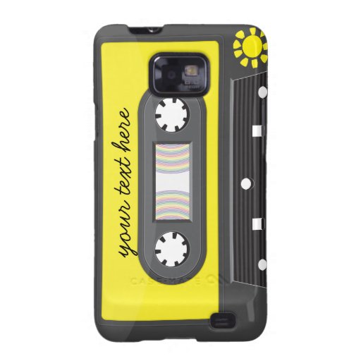 yellow cassette  rainbow Samsung Galaxy Case