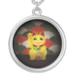 Yellow Ceramic Maneki Neko Jewelry