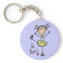 Yellow Cheerleader Tshirts and Gifts Keychains
