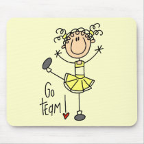 Yellow Cheerleader Tshirts and Gifts Mouse Pads