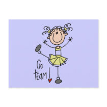 Yellow Cheerleader Tshirts and Gifts Post Cards