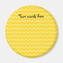 Yellow chevrons refrigerator magnet