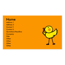 Yellow chick business cards