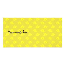 Yellow christmas bells picture card