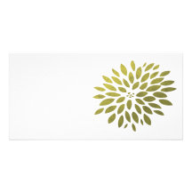 Yellow Chrysanthemum Personalized Photo Card
