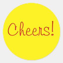 Yellow Circle Cheers stickers