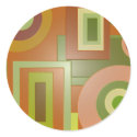 Yellow circles and squares stickers