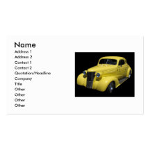 Yellow Classic Car Business Card