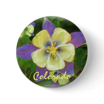 Yellow Colorado columbine flower button
