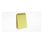 Yellow colored notepad custom photo card