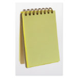 Yellow colored notepad stationery paper