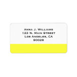 yellow colour address labels