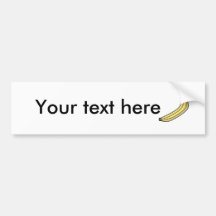 Yellow country banana bumper sticker